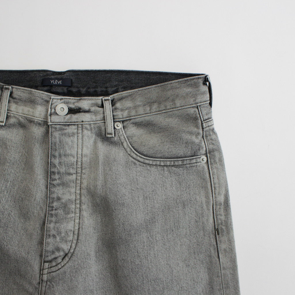 13.5oz DENIM STRAIGHT FADE #ICE BLACK [17041 40045]