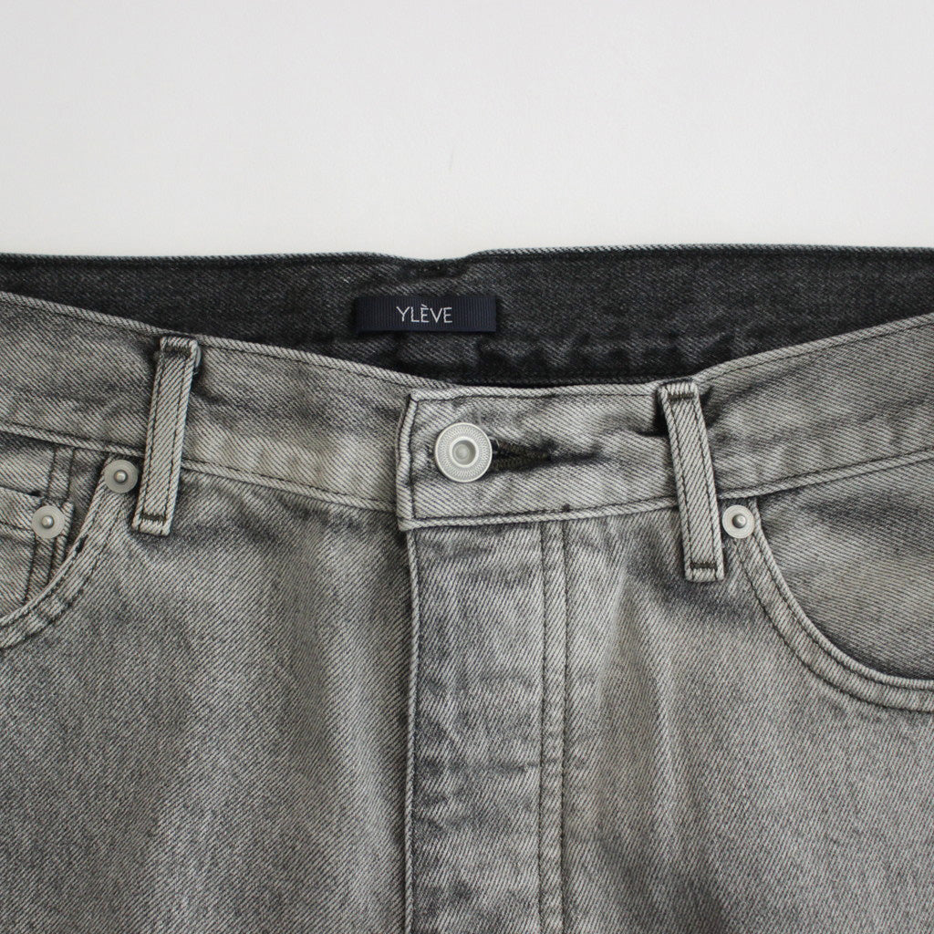 13.5oz DENIM STRAIGHT FADE #ICE BLACK [17041 40045]
