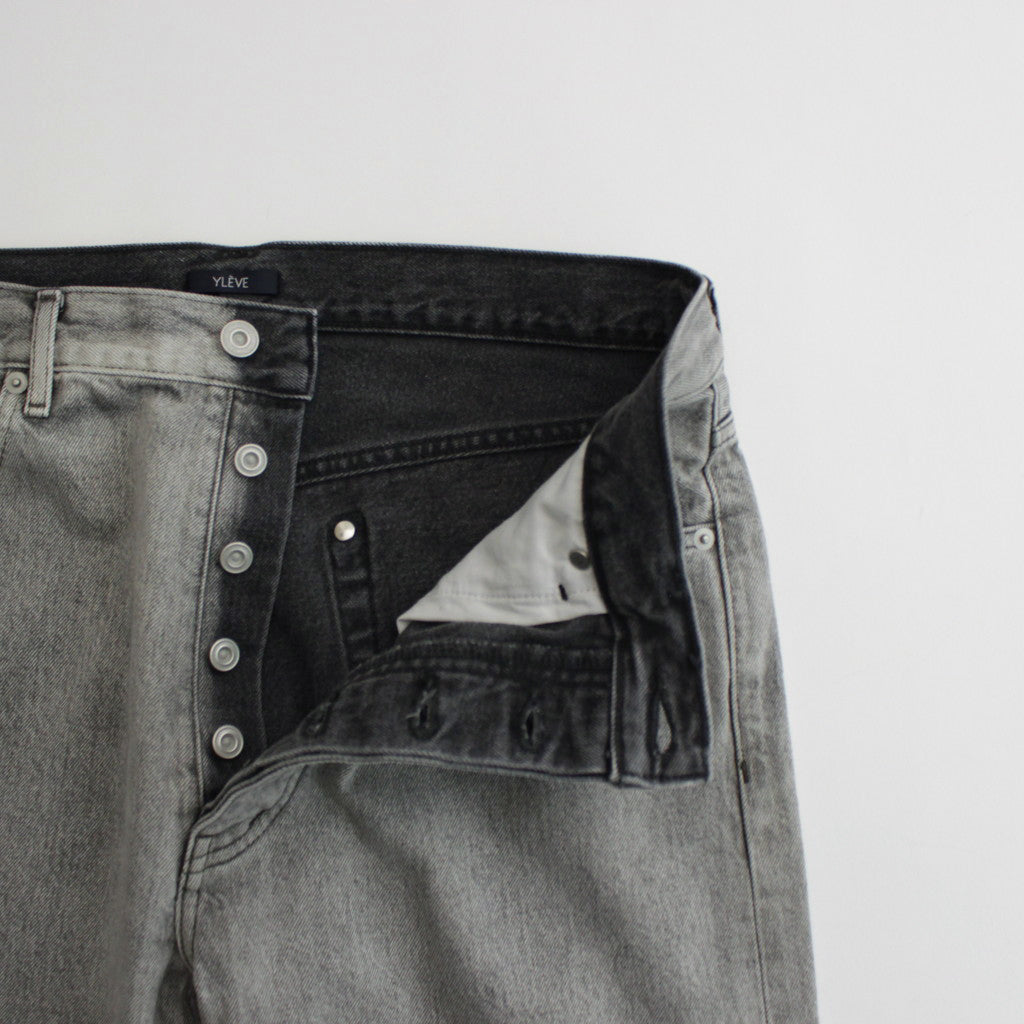 13.5oz DENIM STRAIGHT FADE #ICE BLACK [17041 40045]