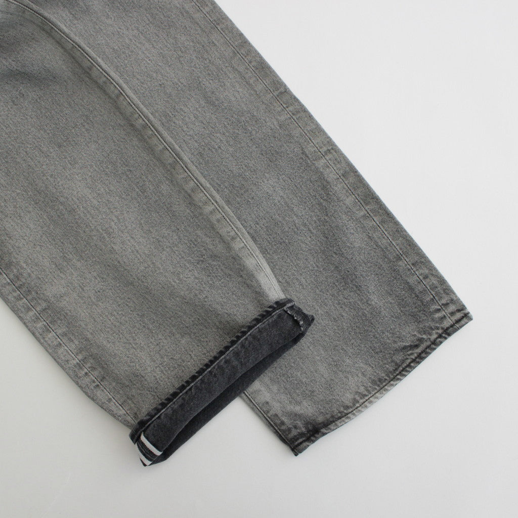 13.5oz DENIM STRAIGHT FADE #ICE BLACK [17041 40045]