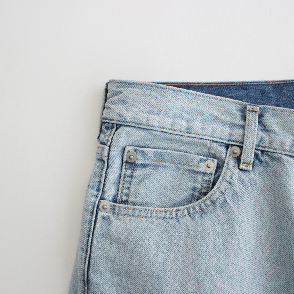 13.5oz DENIM STRAIGHT FADE #ICE INDIGO [17041 40045]