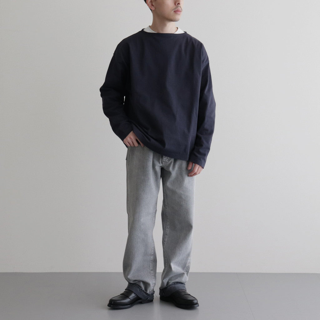 ORGANIC COTTON JERSEY BOAT NECK P/O #NAVY [17041 66345]