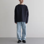 ORGANIC COTTON JERSEY BOAT NECK P/O #NAVY [17041 66345]