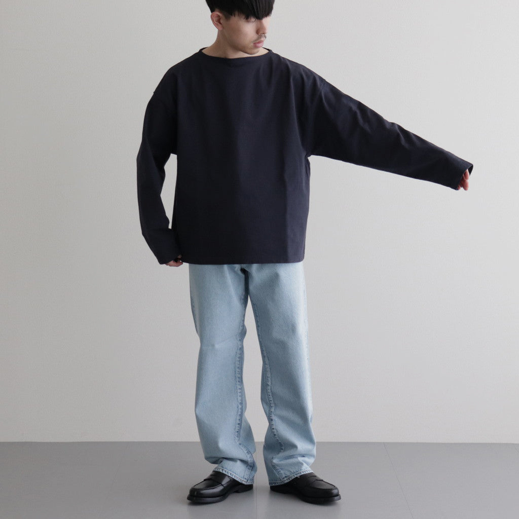 ORGANIC COTTON JERSEY BOAT NECK P/O #NAVY [17041 66345]
