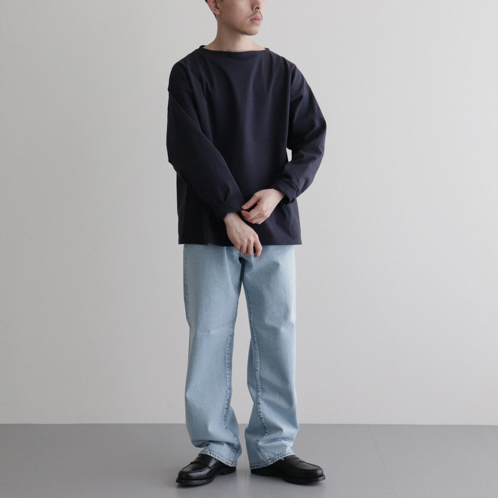 ORGANIC COTTON JERSEY BOAT NECK P/O #NAVY [17041 66345]