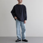 ORGANIC COTTON JERSEY BOAT NECK P/O #NAVY [17041 66345]