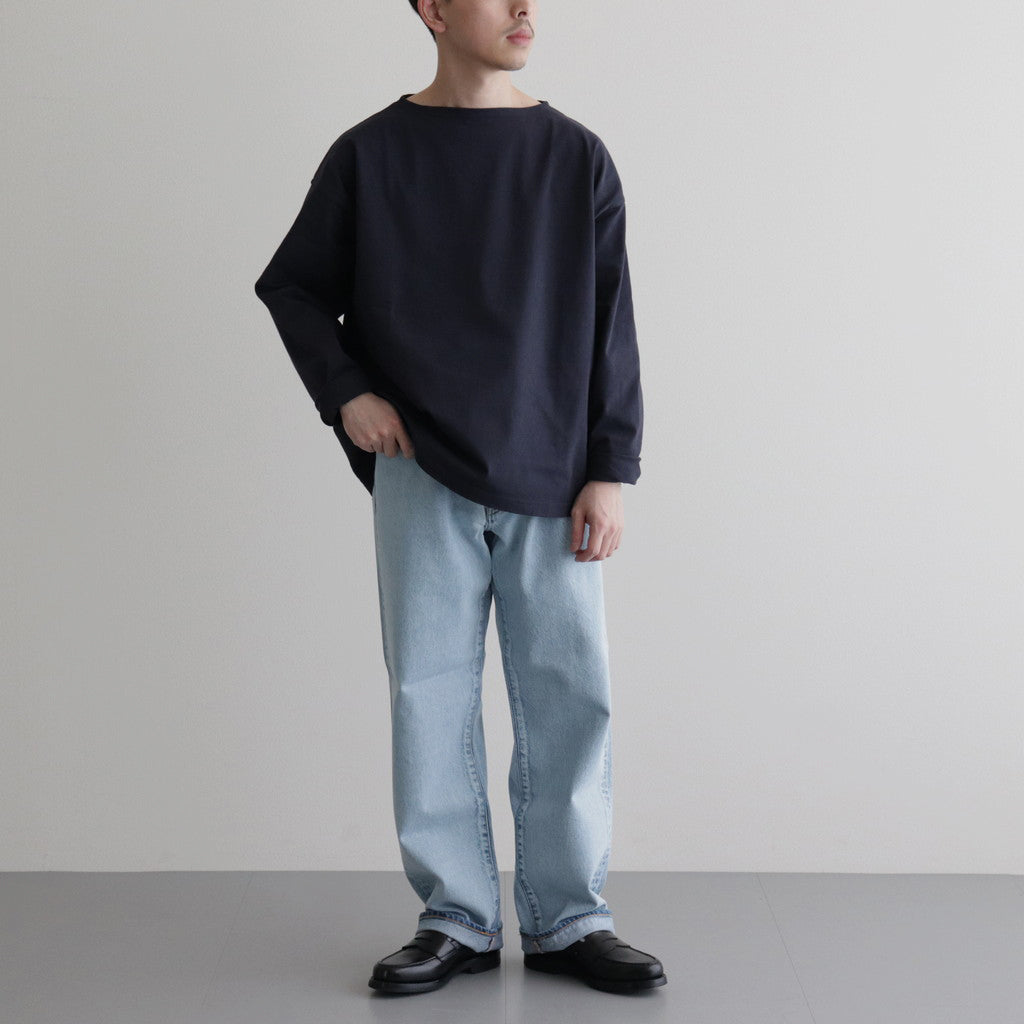 ORGANIC COTTON JERSEY BOAT NECK P/O #NAVY [17041 66345]