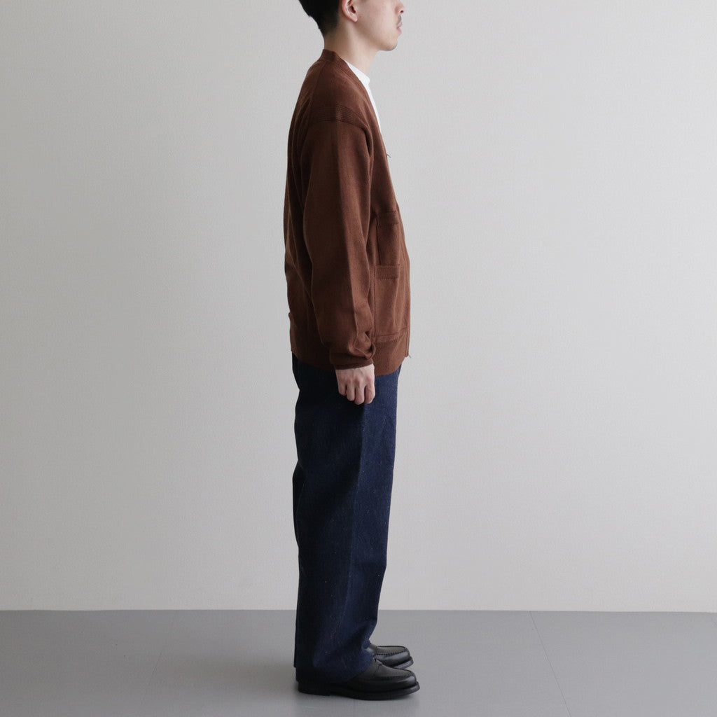 W/L ZIP UP KNIT #CHESTNUT [PMAO-KN02]