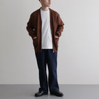 W/L ZIP UP KNIT #CHESTNUT [PMAO-KN02]