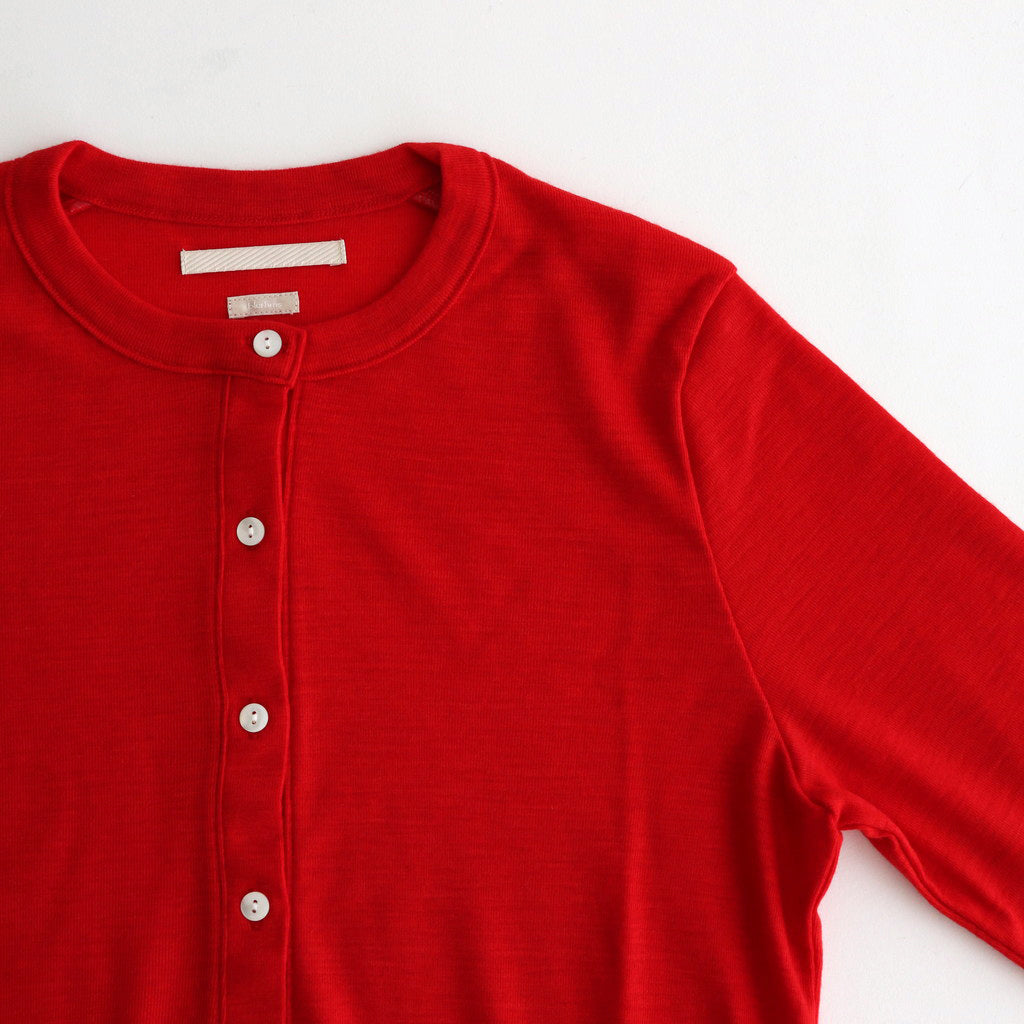 Wool Rib Cardigan #Red [BHSW24F13]