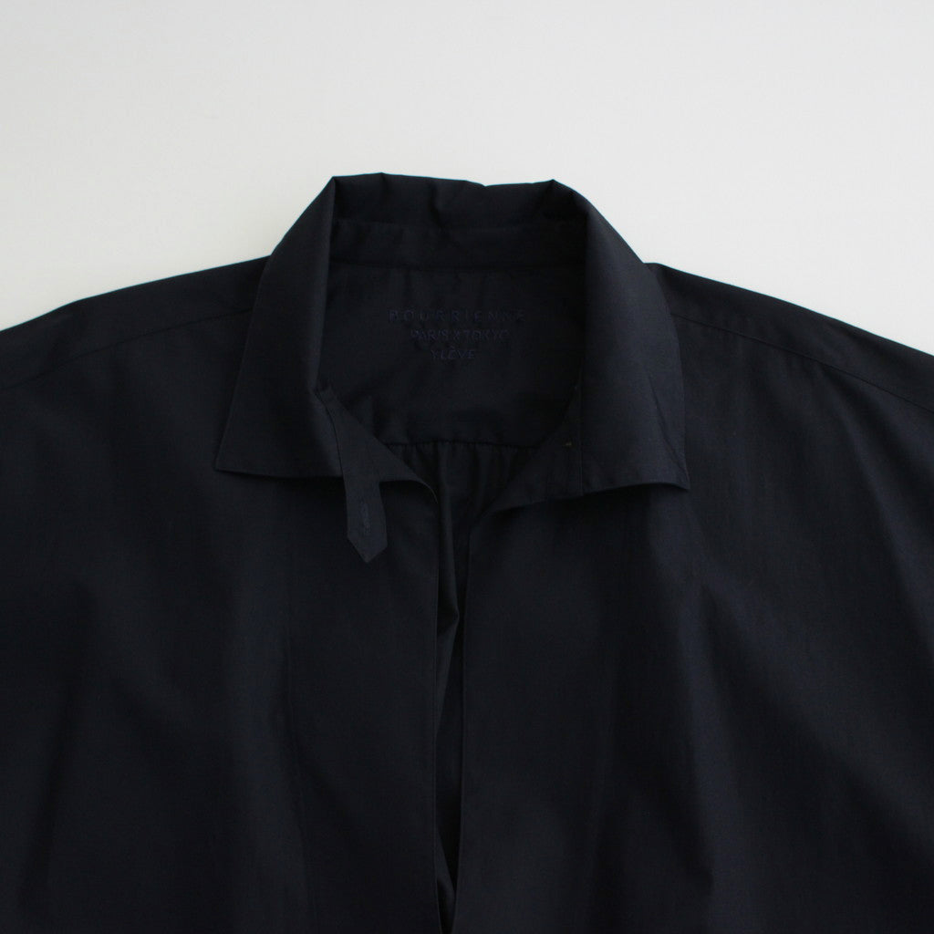 BOURRIENNE avec YLEVE COTTON TYPEWRITER PONCHO SH / MA #NAVY [16841 50112]