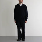 Co/Si V-neck Knit #Black×Navy [2024-N15]
