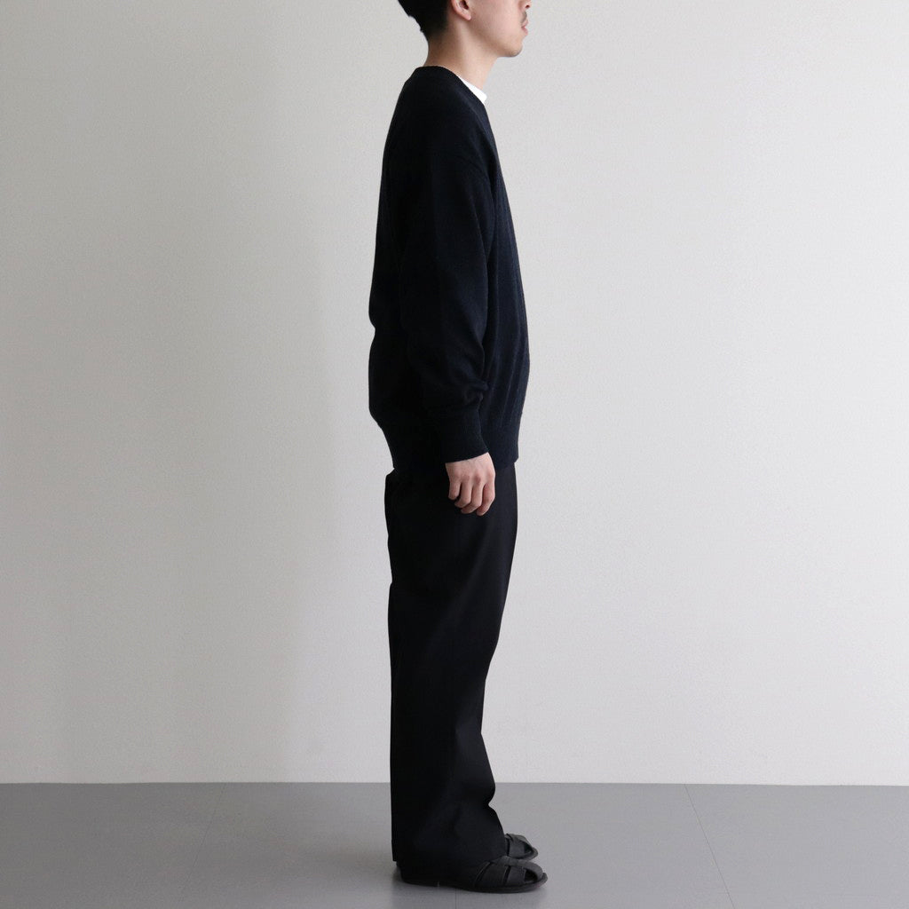 Co/Si V-neck Knit #Black×Navy [2024-N15]