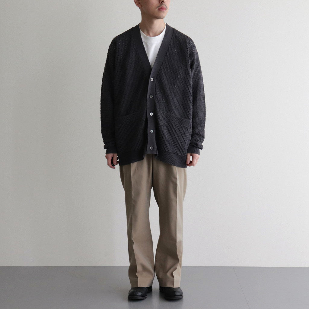 HEMP V NECK CARDIGAN #NAVY [BN-24SM-035]