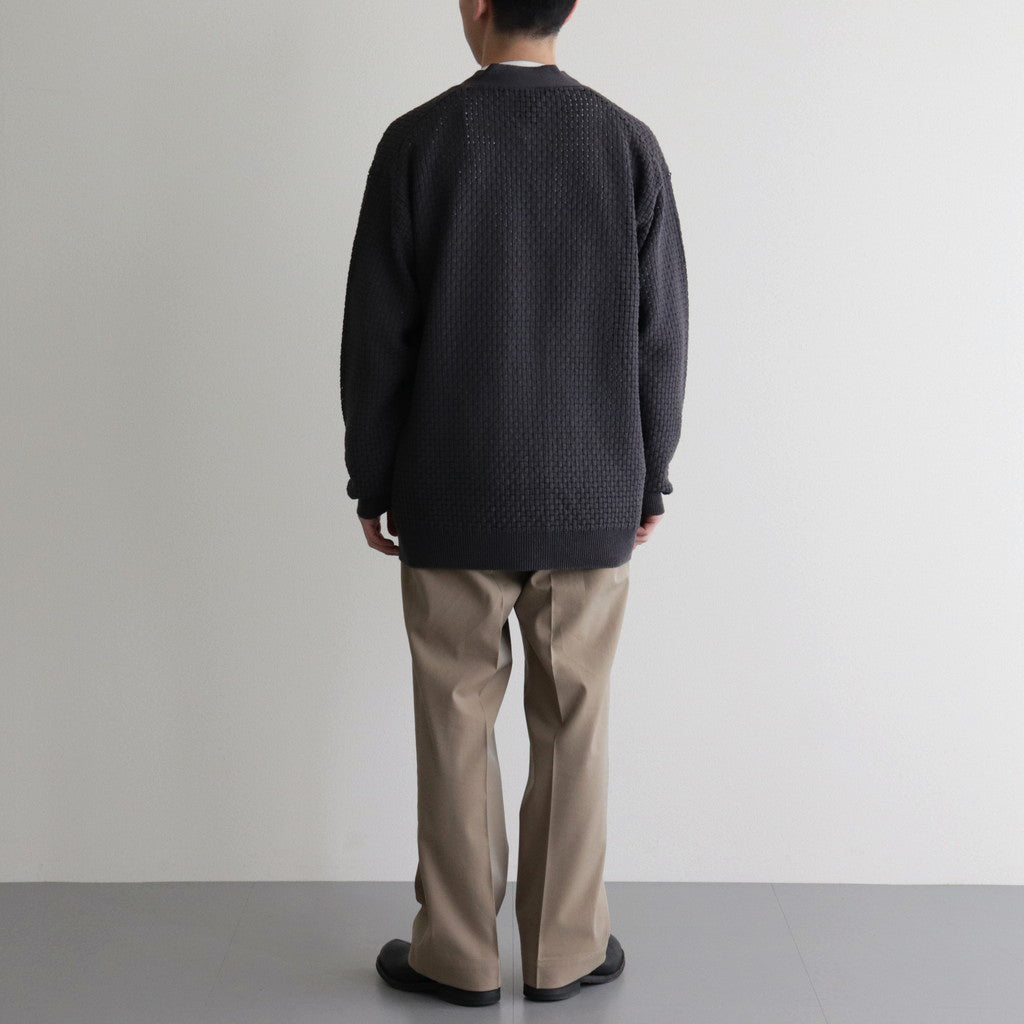 HEMP V NECK CARDIGAN #NAVY [BN-24SM-035]