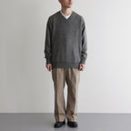 Co/Si V-neck Knit #Khaki×MIX Green [2024-N15]