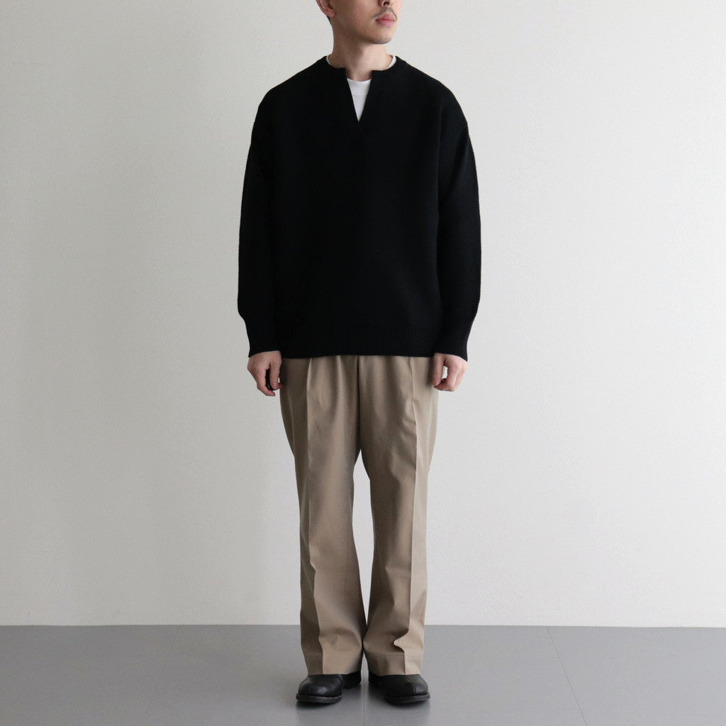 Co/Li Garter Stitch Skipper Knit #Black [2024-N14]