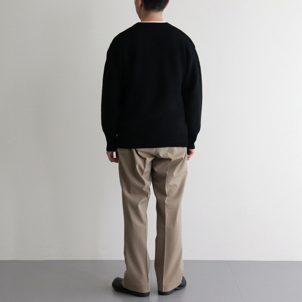 Co/Li Garter Stitch Skipper Knit #Black [2024-N14]