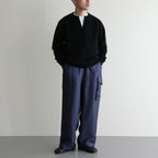 Co/Li Garter Stitch Skipper Knit #Black [2024-N14]