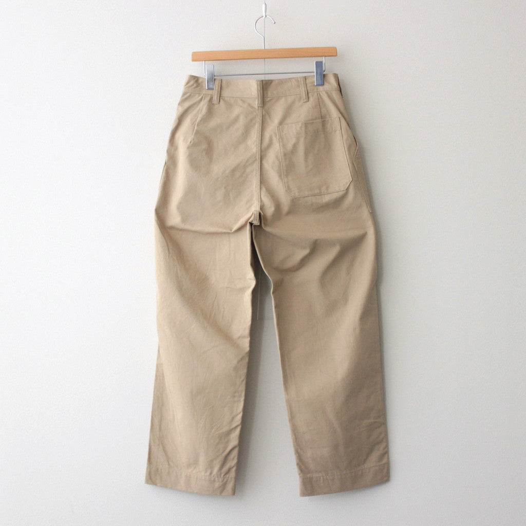 CHINO CLOTH FLIGHT TROUSERS #KHAKI BEIGE [PMAS-PT02] - Diffusion