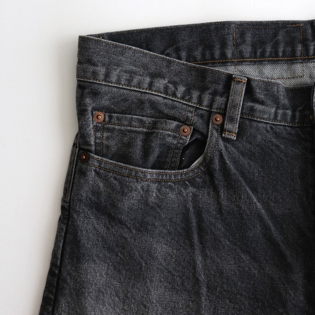 13.5oz Denim Pants Narrow #USED-SulfurBlack [bROOTS24F10USD]