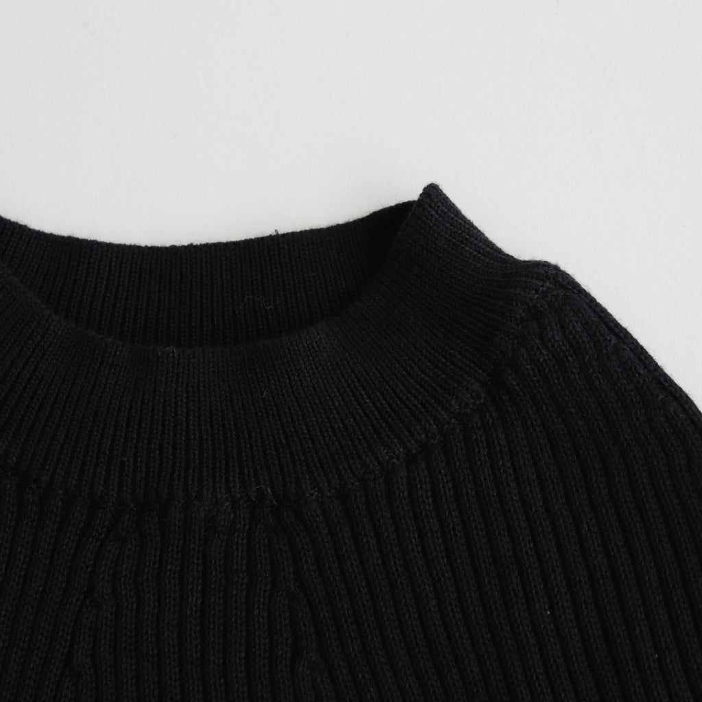 THE SEAISLAND COTTON RIBNATURE S/S #BLACK [BN-24SL-029]