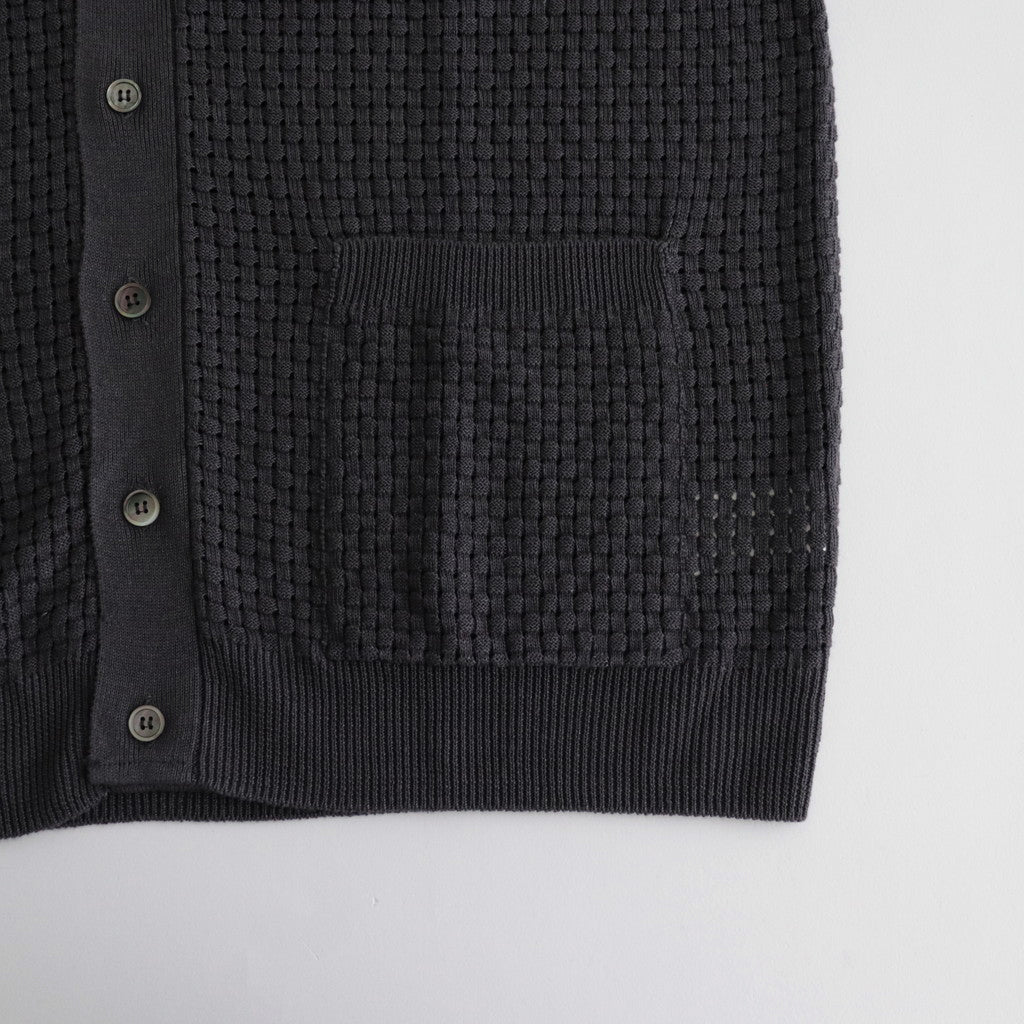 HEMP V NECK CARDIGAN #NAVY [BN-24SM-035]