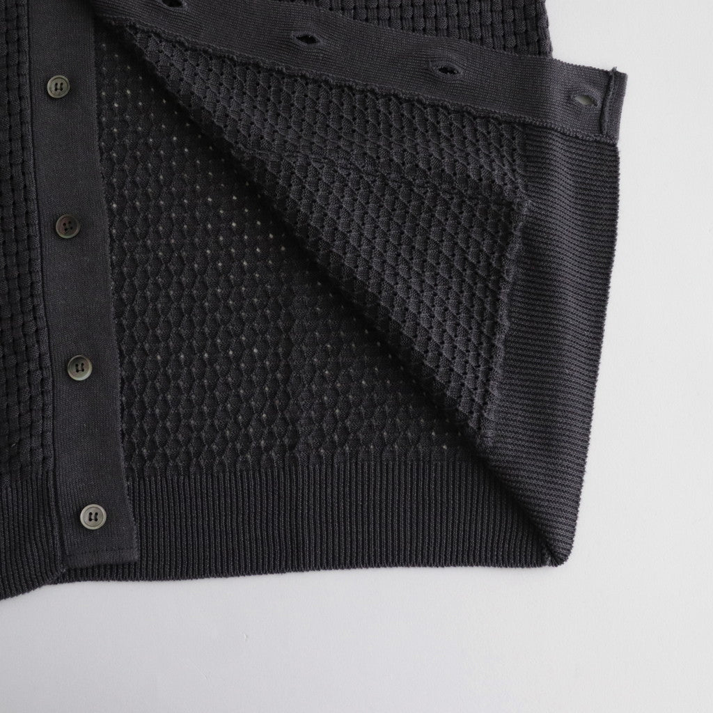 HEMP V NECK CARDIGAN #NAVY [BN-24SM-035]