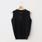 SHINE TWIST COTTON POLO SKIPPER #BLACK [BN-24SL-048]