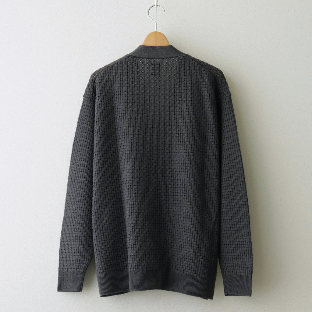 HEMP V NECK CARDIGAN #NAVY [BN-24SM-035]