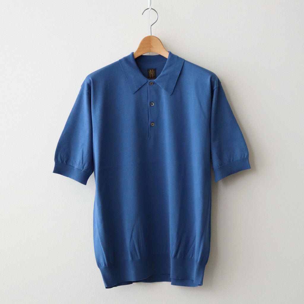THE SEAISLAND COTTON HIGH GAUGE POLO S/S #BLUE [BN-24SM-057]
