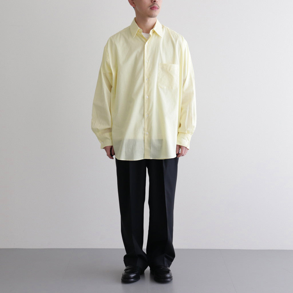 ORGANIC PERU PIMA COTTON LOAN COMFORT FIT SHIRT #YELLOW [A24A