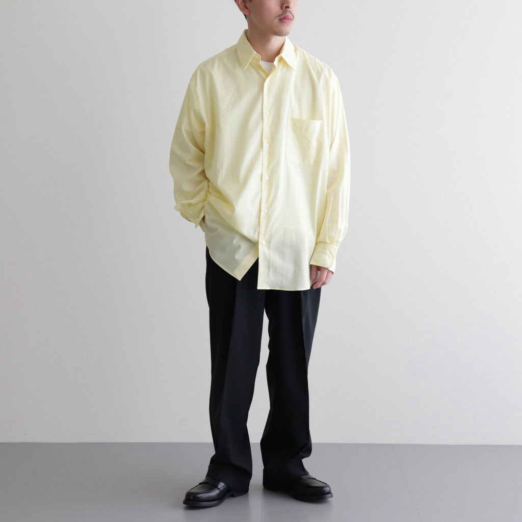 ORGANIC PERU PIMA COTTON LOAN COMFORT FIT SHIRT #YELLOW [A24A