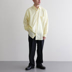 ORGANIC PERU PIMA COTTON LOAN COMFORT FIT SHIRT #YELLOW [A24A-18SH02C]