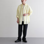 ORGANIC PERU PIMA COTTON LOAN COMFORT FIT SHIRT #YELLOW [A24A-18SH02C]