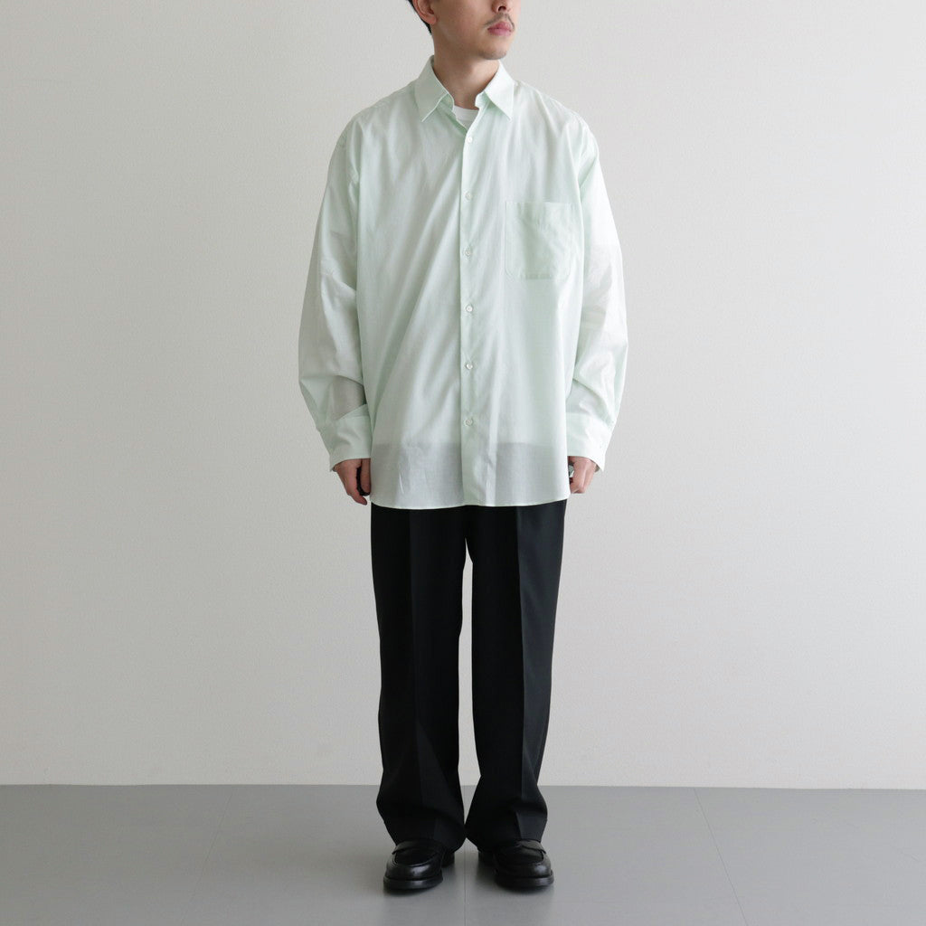 ORGANIC PERU PIMA COTTON LOAN COMFORT FIT SHIRT #GREEN [A24A