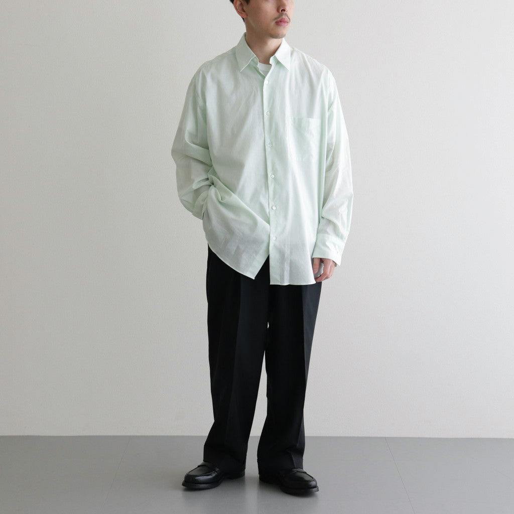 ORGANIC PERU PIMA COTTON LOAN COMFORT FIT SHIRT #GREEN [A24A