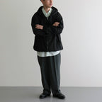 ORGANIC WOOL 2/80 TROPICAL CLASSIC FIT EASY PANTS #OLIVE [A24A-14PT01C]