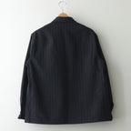 W/CA HUNTING SHIRT JACKET #NAVY STRIPE. [PMAQ-SJ07]