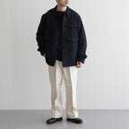 W/CA HUNTING SHIRT JACKET #NAVY STRIPE. [PMAQ-SJ07]