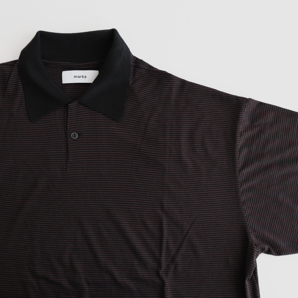 1B POLO #BLACK×BROWN [M24A-16CS03B]