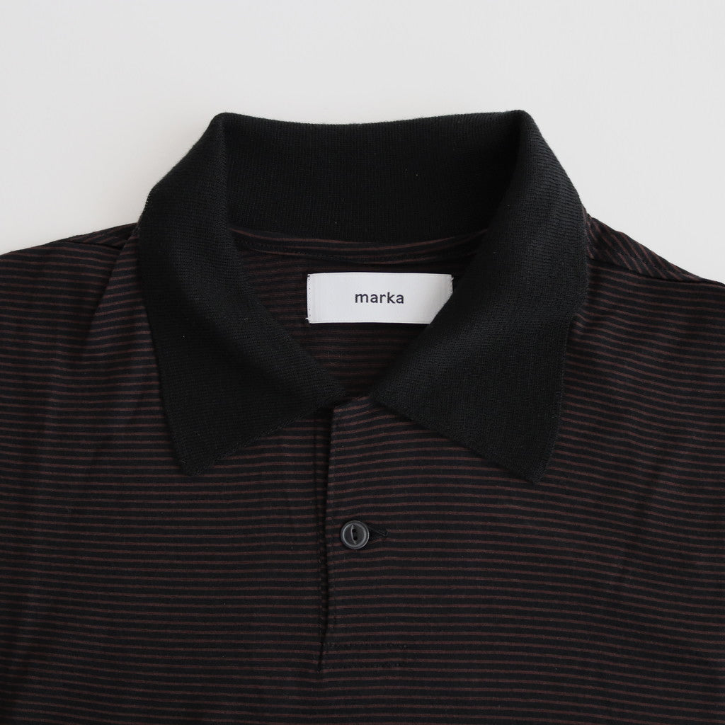 1B POLO #BLACK×BROWN [M24A-16CS03B]