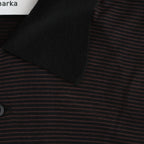1B POLO #BLACK×BROWN [M24A-16CS03B]
