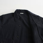 W/CA HUNTING SHIRT JACKET #NAVY STRIPE. [PMAQ-SJ07]