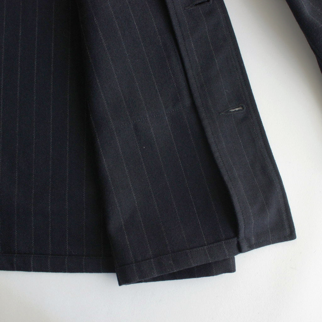 W/CA HUNTING SHIRT JACKET #NAVY STRIPE. [PMAQ-SJ07]