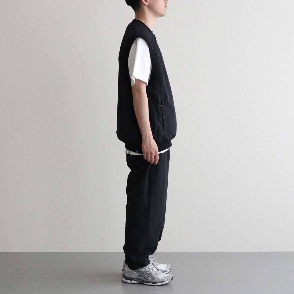 Nylon Tussah Field Vest #Black [N24FN003]