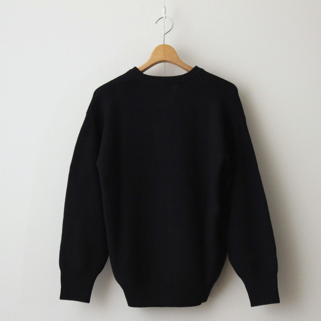 Co/Li Garter Stitch Skipper Knit #Black [2024-N14]