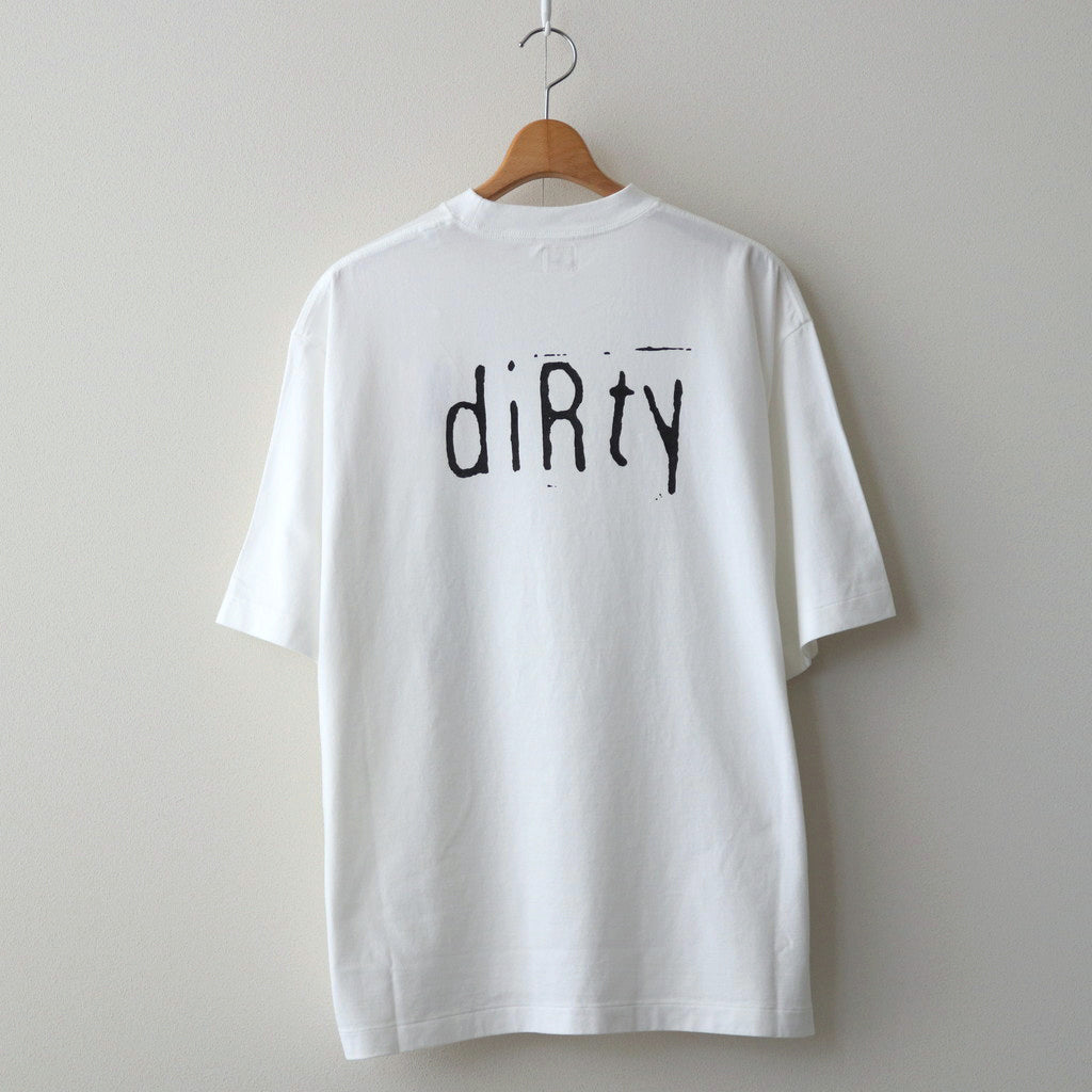 diRty Print Tee WIDE #White [bROOTS24S34SONIC7]