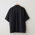 OPEN COLLAR WIDE SHIRT S/S #BLACK [A24B-05SH01B]