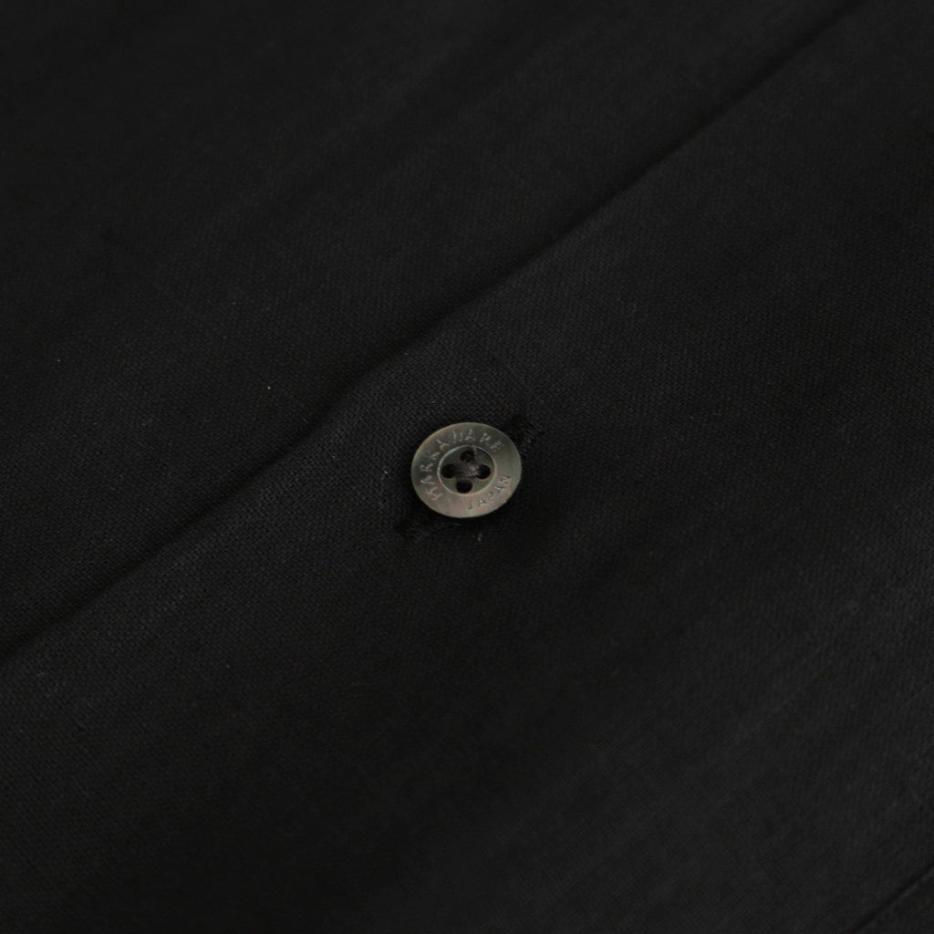 OPEN COLLAR WIDE SHIRT S/S #BLACK [A24B-05SH01B]